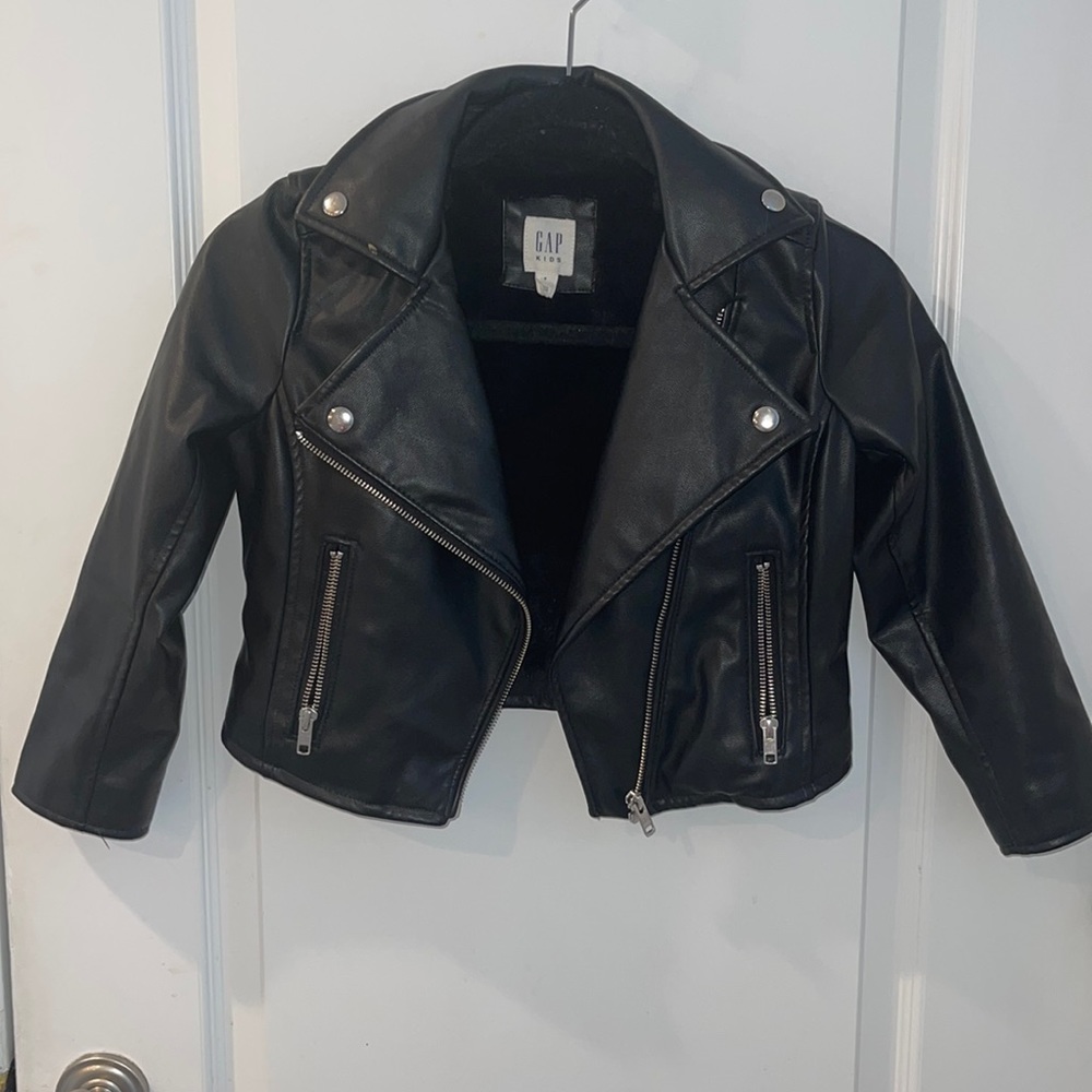 Like new Gap vegan leather jacket - girls size small